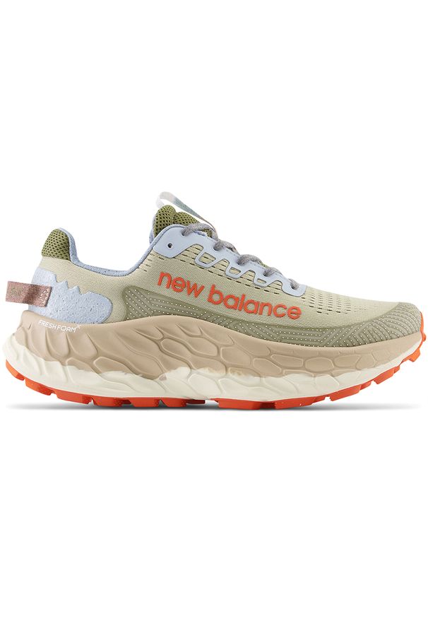 Buty męskie New Balance Fresh Foam X More Trail v3 MTMORUG3 – zielone. Kolor: zielony. Materiał: guma, syntetyk, materiał. Szerokość cholewki: normalna. Sport: fitness, bieganie