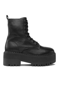 Tommy Jeans Botki Tjw Boot Zip Up EN0EN02305 Czarny. Kolor: czarny. Materiał: skóra