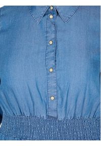 Zizzi Sukienka jeansowa V90120M Niebieski Regular Fit. Kolor: niebieski. Materiał: lyocell #6