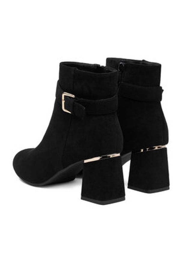 DeeZee Botki HX19021-9 Czarny. Kolor: czarny. Materiał: materiał