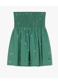Kenzo - KENZO - Zielona rozkloszowana spódnica z wysokim stanem. Stan: podwyższony. Kolor: zielony. Materiał: bawełna #1