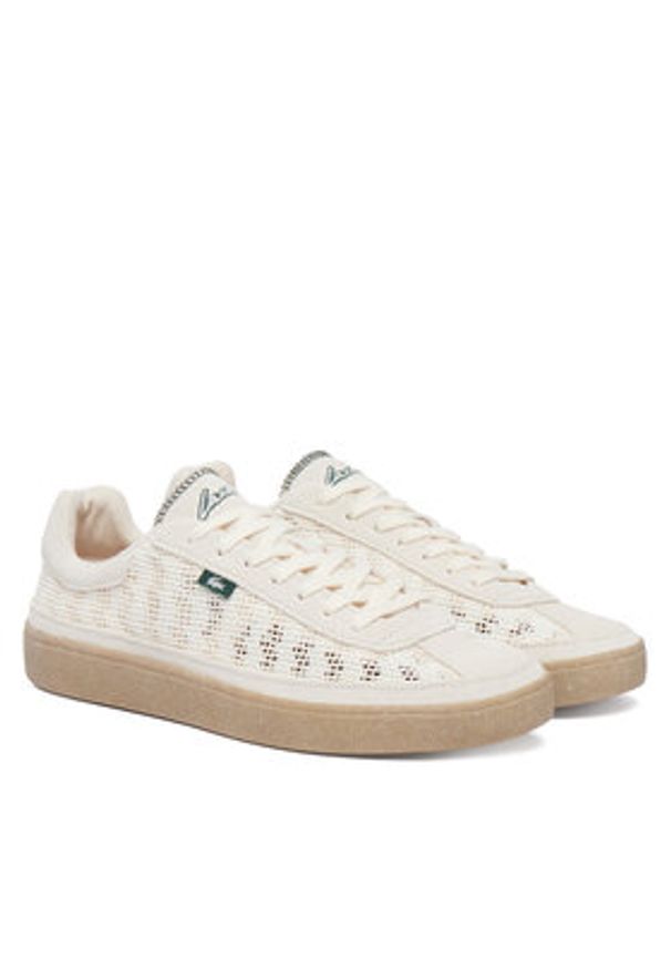 Lacoste Sneakersy Baseshot Lite 51SMA0110 Beżowy jasny. Kolor: beżowy. Materiał: materiał