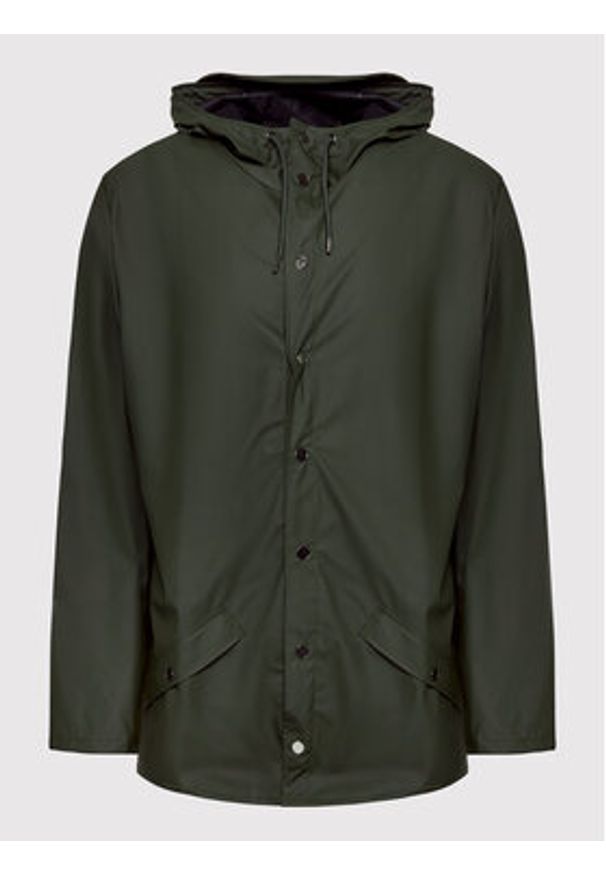 Rains Kurtka przeciwdeszczowa Unisex 12010 Zielony Regular Fit. Kolor: zielony. Materiał: syntetyk