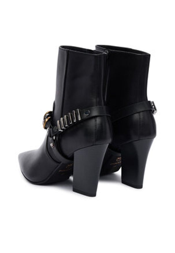 Pinko - PINKO Botki Viola 02 SD0417P001 Czarny. Kolor: czarny. Materiał: skóra