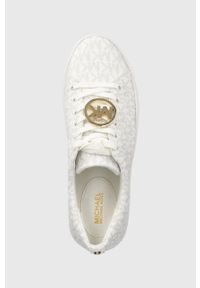 MICHAEL Michael Kors sneakersy Keaton kolor biały. Nosek buta: okrągły. Zapięcie: sznurówki. Kolor: biały. Materiał: guma