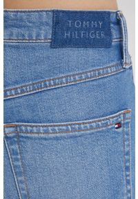 TOMMY HILFIGER - Tommy Hilfiger jeansy damskie high waist. Stan: podwyższony. Kolor: niebieski #4