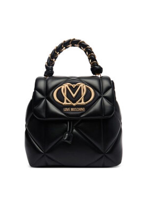 Love Moschino - LOVE MOSCHINO Plecak JC4114PP1OLC0000 Czarny. Kolor: czarny. Materiał: skóra