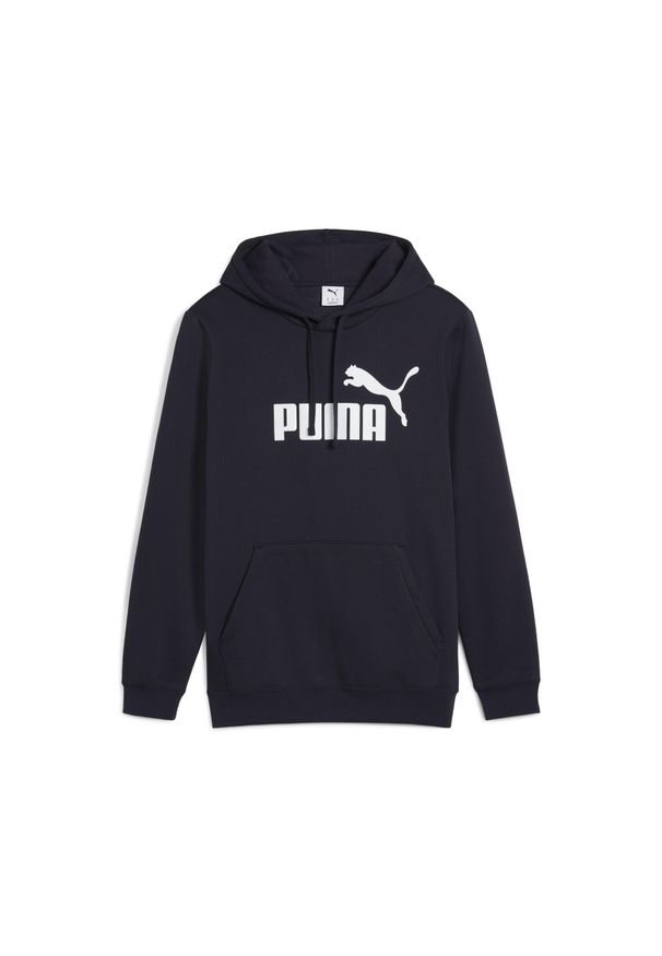 Puma - Męska bluza z kapturem Essentials z logo No. 1 PUMA. Typ kołnierza: kaptur. Kolor: niebieski. Sport: bieganie