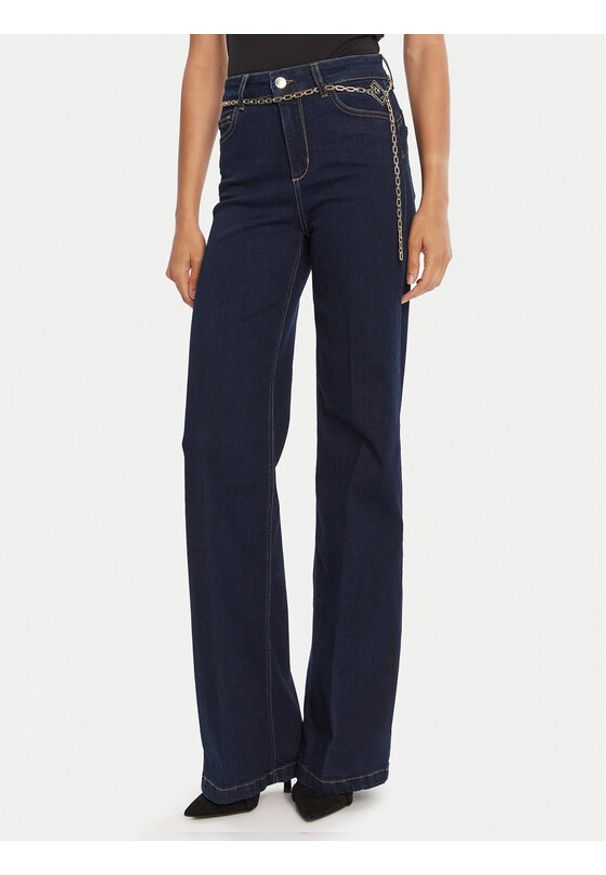 Liu Jo Jeansy UF5097 DS018 Granatowy Flare Fit. Kolor: niebieski