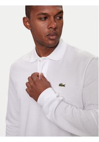 Lacoste Polo L1312 Biały Classic Fit. Typ kołnierza: polo. Kolor: biały. Materiał: bawełna