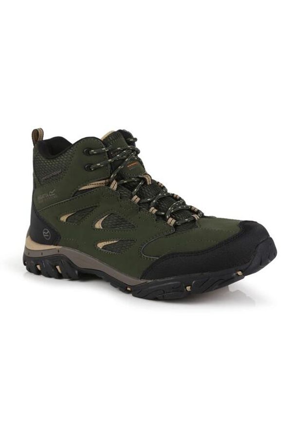 Buty trekkingowe męskie HolcombeIEP Mid Regatta. Kolor: zielony. Sport: turystyka piesza