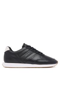 Calvin Klein Sneakersy Retro Runner Lth Tape YM0YM01381 Czarny. Kolor: czarny. Materiał: skóra