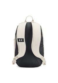 Plecak treningowy uniseks Under Armour UA Hustle Lite Backpack - beżowy. Kolor: beżowy. Materiał: nylon, poliester. Wzór: paski