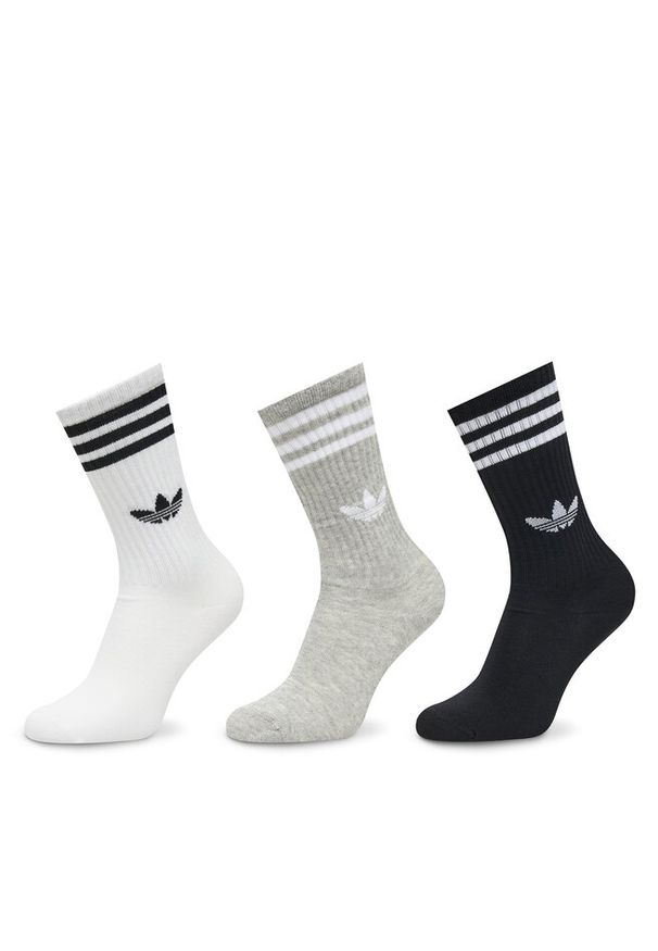 Adidas - Zestaw 3 par wysokich skarpet unisex adidas. Wzór: kolorowy