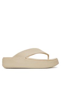 Crocs Japonki Getaway Groove Platform Flip 210700 Beżowy. Kolor: beżowy. Obcas: na platformie