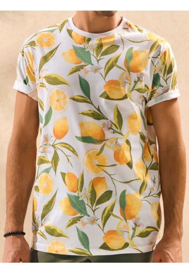 Sinsay - Koszulka - biały. Kolor: biały