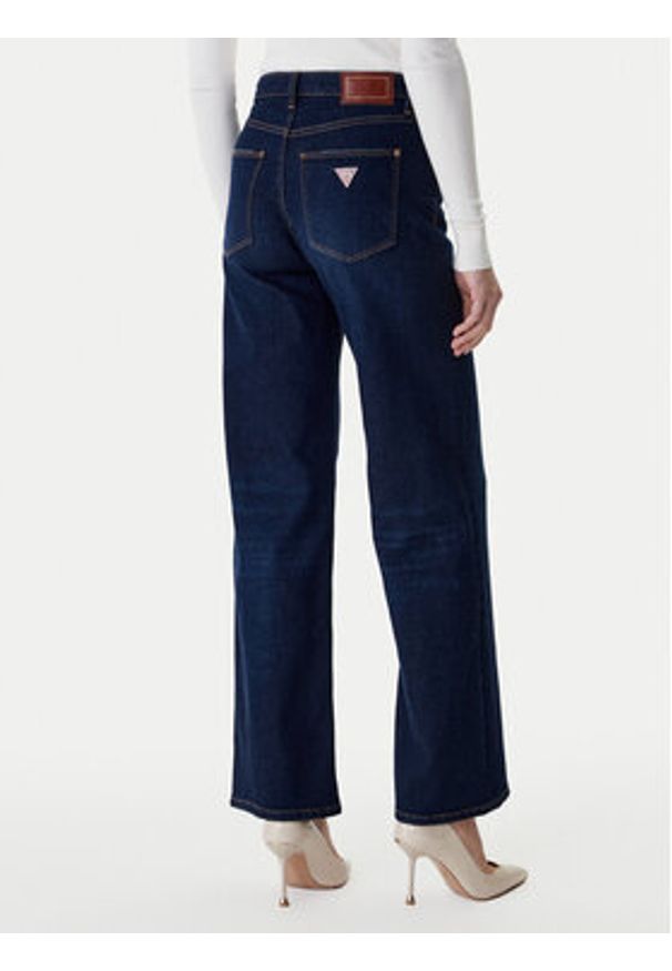 Guess Jeansy W6RA1A D6881 Granatowy Wide Leg. Kolor: niebieski