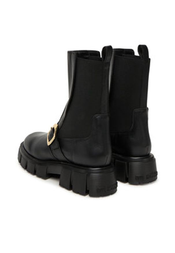 Love Moschino - LOVE MOSCHINO Sztyblety JA24105G1NIA000036 Czarny. Kolor: czarny. Materiał: skóra