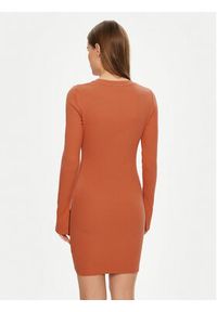 Calvin Klein Jeans Sukienka codzienna J20J225112 Pomarańczowy Slim Fit. Okazja: na co dzień. Kolor: pomarańczowy. Materiał: bawełna. Typ sukienki: proste. Styl: casual #2