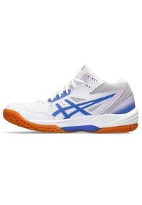Buty siatkarskie damskie Asics Gel Task Mt 3. Zapięcie: sznurówki. Kolor: niebieski, wielokolorowy, biały. Materiał: syntetyk, materiał. Szerokość cholewki: normalna. Sport: siatkówka