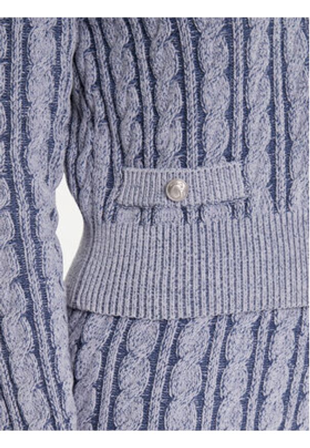 Guess Kardigan W5YR15 Z3OU0 Niebieski Regular Fit. Kolor: niebieski. Materiał: bawełna