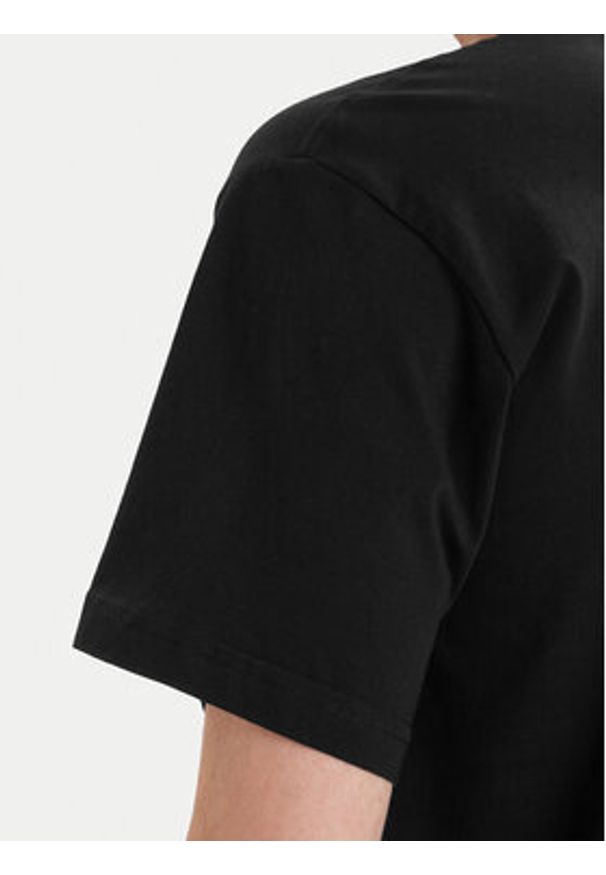 Versace Jeans Couture T-Shirt 80GAHT04 CJ00T Czarny Regular Fit. Kolor: czarny. Materiał: bawełna