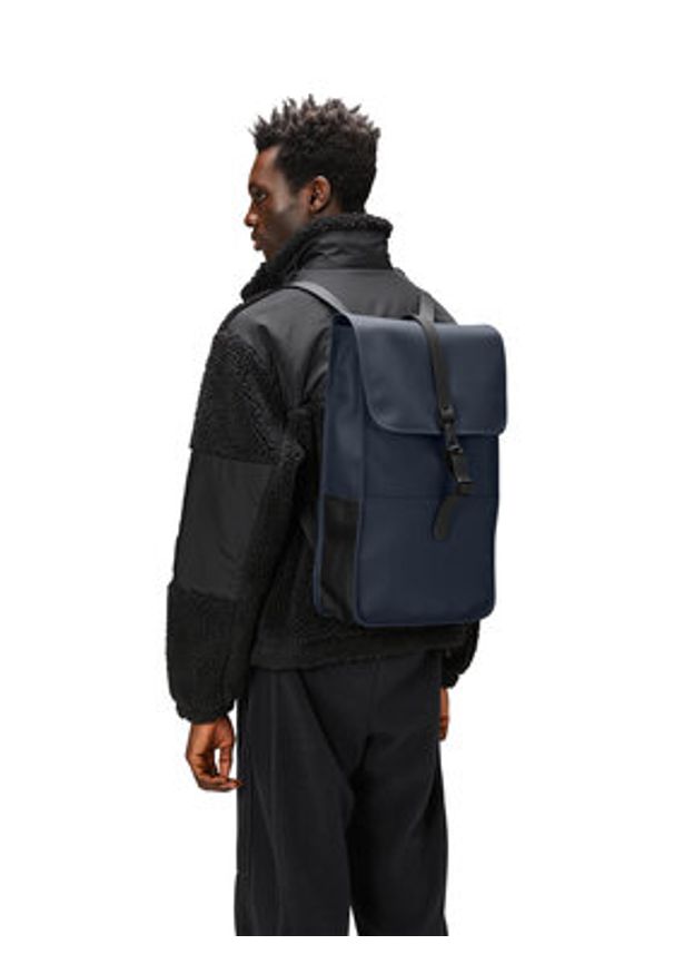 Rains Plecak Backpack W3 13000 Granatowy. Kolor: niebieski. Materiał: materiał