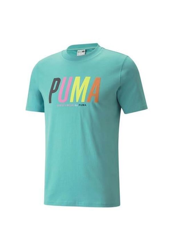 Koszulka sportowa męska Puma Swxp Graphic. Kolor: niebieski. Długość rękawa: krótki rękaw. Długość: krótkie. Sport: turystyka piesza