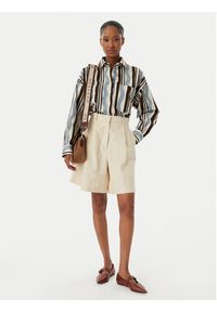 Weekend Max Mara Bermudy Ecuba 2515141032 Écru Regular Fit. Kolor: kremowy. Materiał: bawełna #5