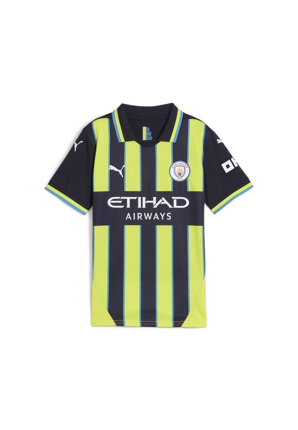 Puma - Młodzieżowa koszulka wyjazdowa Manchester City 24/25 PUMA. Kolor: żółty, niebieski, wielokolorowy