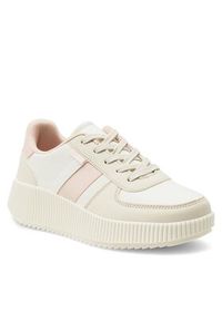 DeeZee Sneakersy Abha WAG1217111A Beżowy. Kolor: beżowy. Materiał: skóra
