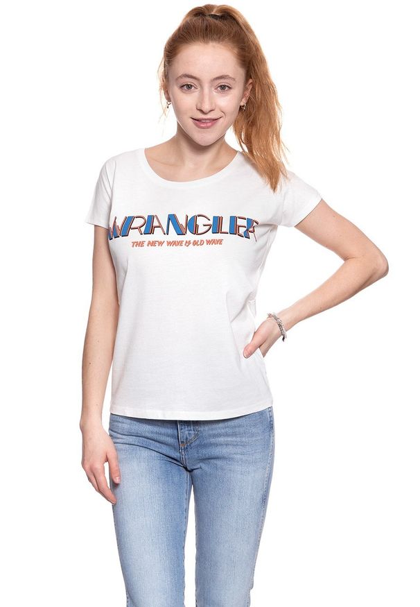 Wrangler - WRANGLER T SHIRT DAMSKI T-SHIRTS SS GRAPHIC OFFWH W7Z02EV02 112132143