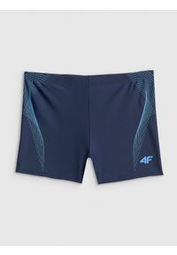4f - 4F Kąpielówki męskie - granatowe L. Kolor: niebieski. Materiał: skóra, materiał #1