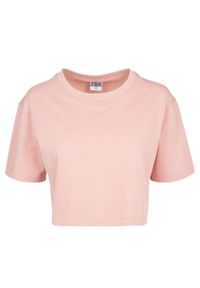 Urban Classics - Krótka Koszulka Damska Oversize Crop. Kolor: różowy. Długość: krótkie. Sport: turystyka piesza #1