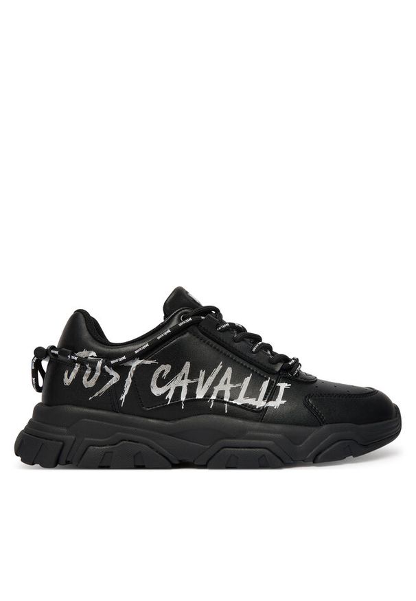 Sneakersy Just Cavalli. Kolor: czarny