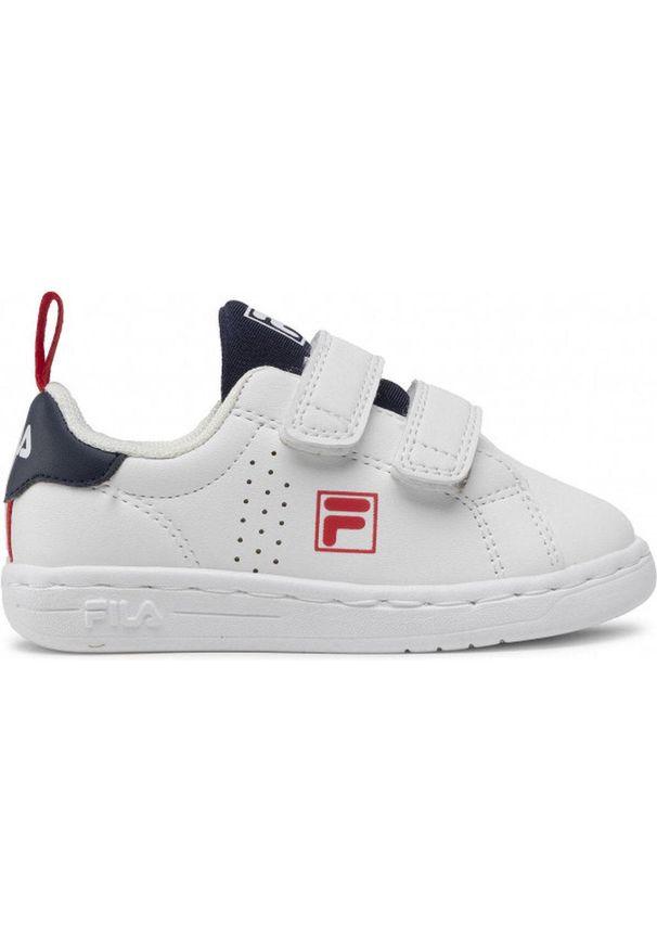 Fila Crosscourt 2 NT Velcro Junior Biały/Navy/Czerwony. Okazja: na co dzień. Zapięcie: rzepy. Kolor: biały, niebieski, wielokolorowy