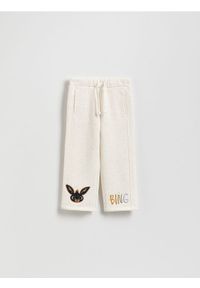Reserved - Spodnie dresowe Bing - złamana biel. Materiał: dresówka #1