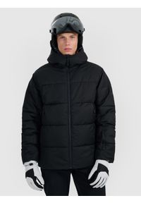 4f - 4F Kurtka narciarska membrana 5000 męska - czarna 3XL. Kolor: czarny. Materiał: poliester, materiał. Wzór: gładki. Sezon: zima #1