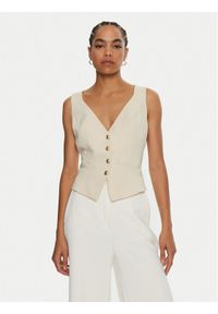 Guess Kamizelka Fatima W4YN53 WFWX2 Écru Regular Fit. Materiał: syntetyk #1