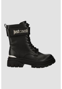 Just Cavalli - JUST CAVALLI Czarne buty Fondo Kani Kombat, Rozmiar 37. Kolor: czarny