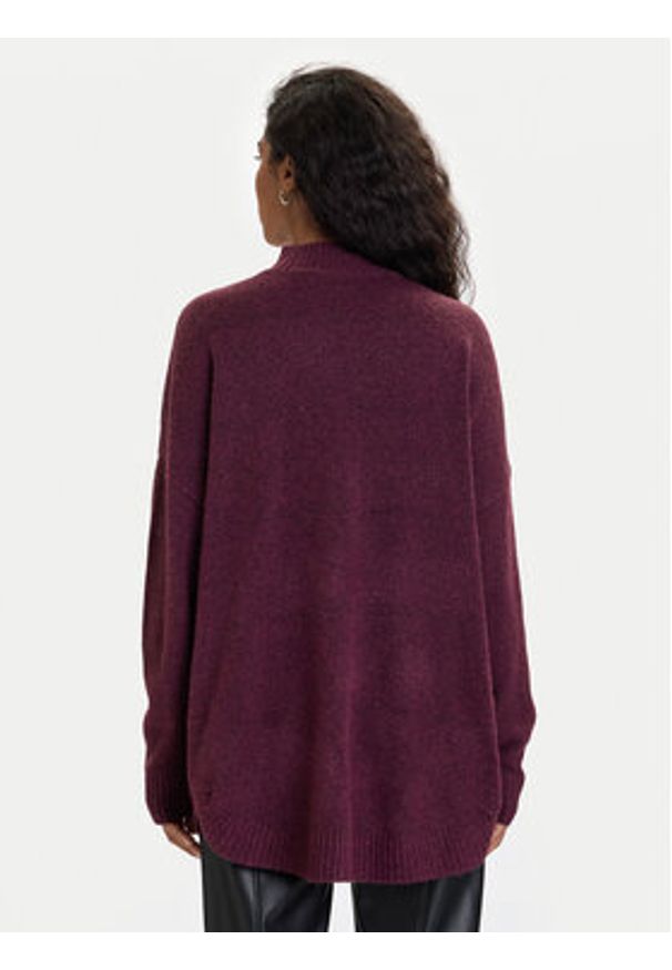 Vero Moda Sweter Plaza 10290784 Fioletowy Loose Fit. Kolor: fioletowy. Materiał: syntetyk
