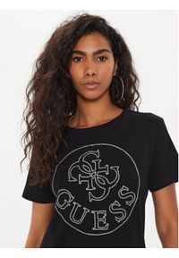 Guess T-Shirt Noemie V4YI03 KCB61 Czarny Regular Fit. Kolor: czarny. Materiał: bawełna #2