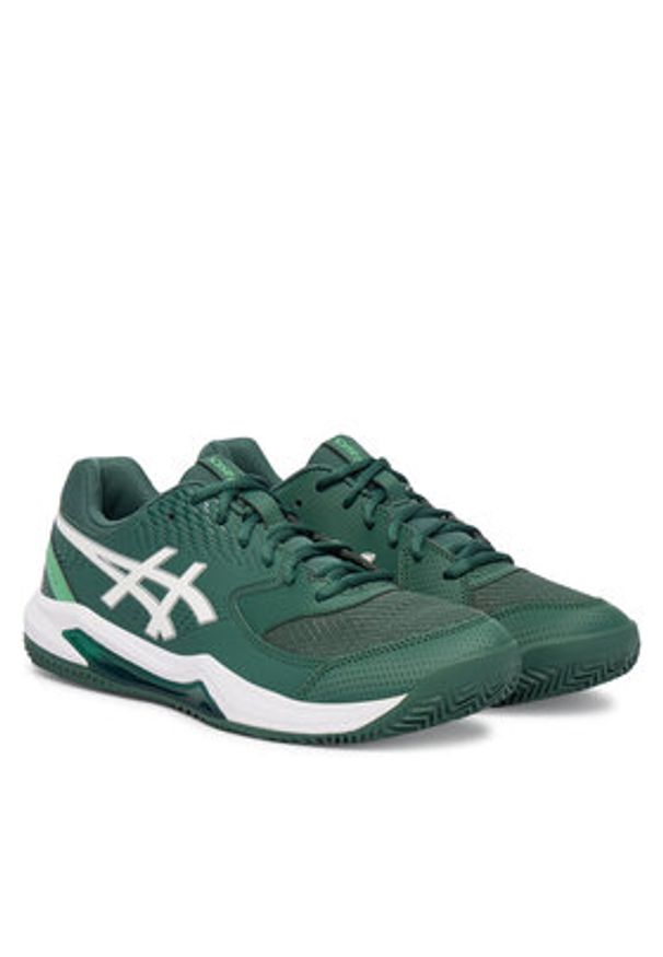 Asics Buty do tenisa Gel-Dedicate 8 Clay 1041A448 Zielony. Kolor: zielony. Materiał: skóra. Sport: tenis