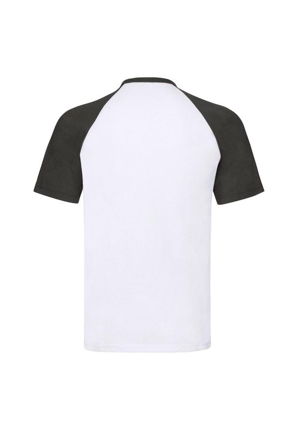FRUIT OF THE LOOM - Męska Koszulka Baseballowa Valueweight. Kolor: biały, wielokolorowy, czarny