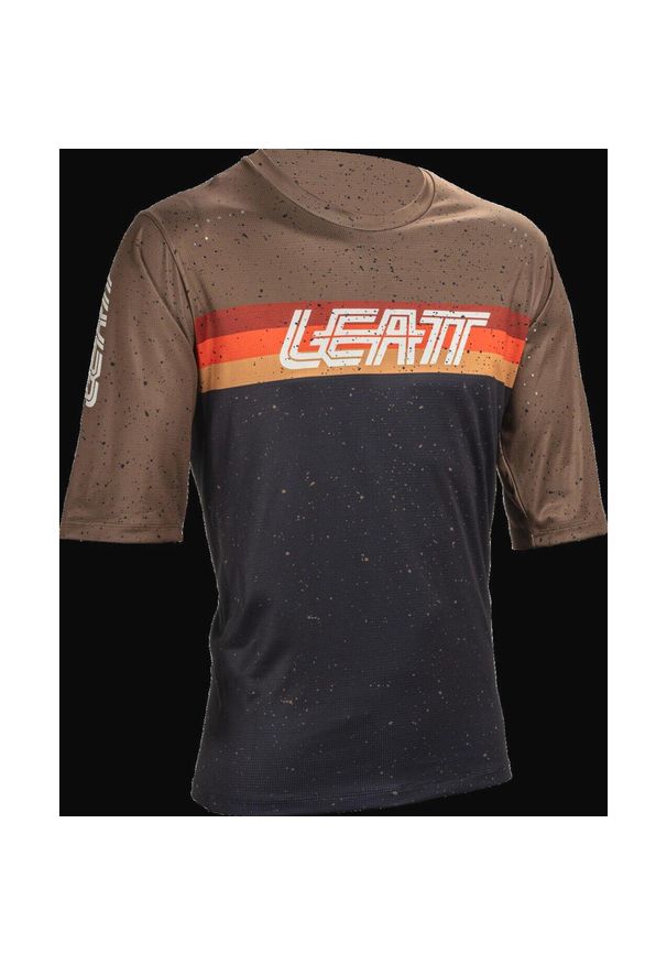 LEATT - Koszulka rowerowa męska Leatt Jersey MTB Enduro 3.0. Kolor: czarny. Materiał: jersey