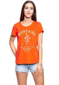 Mustang - MUSTANG T SHIRT DAMSKI Alina C Print 1009870 7096. Wzór: nadruk