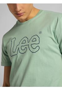 Lee - MĘSKI T-SHIRT LEE WOBBLY LOGO TEE GRANITE GREEN L65QAIQN #4