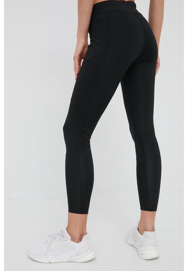 Jack Wolfskin legginsy sportowe Hike Lite damskie kolor czarny gładkie. Kolor: czarny. Materiał: skóra, dzianina, materiał, włókno. Wzór: gładki. Styl: sportowy