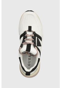 Guess sneakersy KADINN kolor biały FL7KAD FAB12. Nosek buta: okrągły. Zapięcie: sznurówki. Kolor: biały. Materiał: guma #2