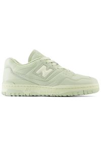 Buty unisex New Balance BB550MCC – zielone. Okazja: na co dzień. Kolor: zielony. Materiał: materiał, skóra, syntetyk. Szerokość cholewki: normalna